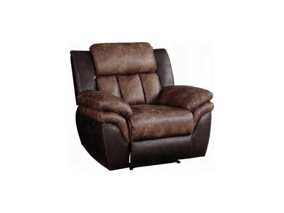 Jaylen Toffee Espresso Polished Microfiber Brown Upholstered Recliner
