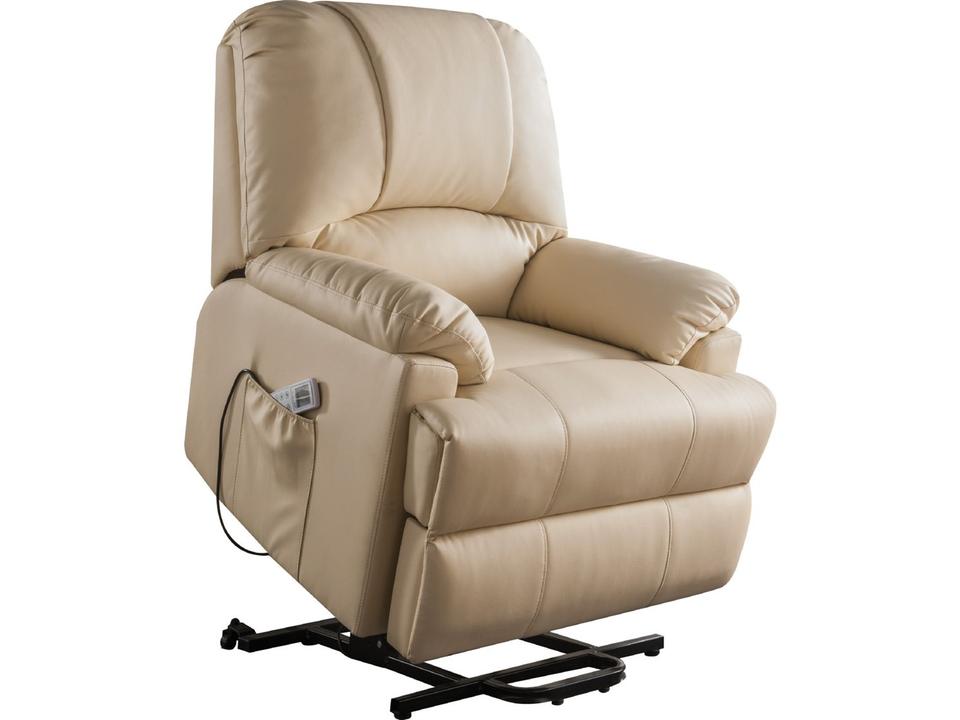Ixora Beige Synthetic Leather Faux Recliner