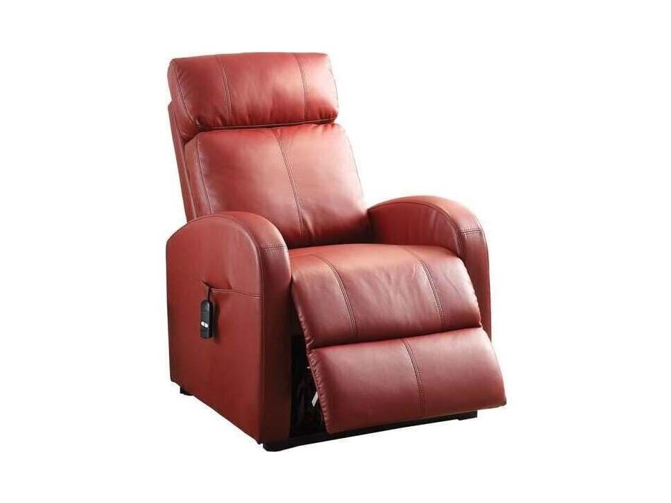 Ricardo Red Synthetic Leather Faux Recliner