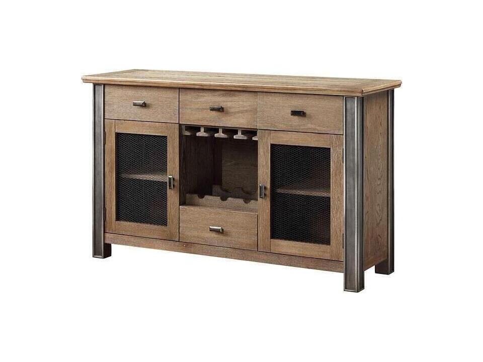 Nathaniel 56" Oak Wood Maple Sideboard