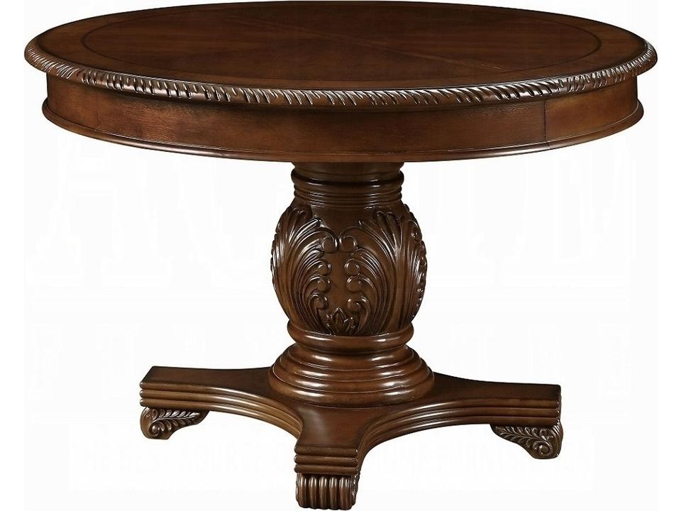 Chateau De Ville 48-Inch Round Dining Table in Cherry with Extension Leaf