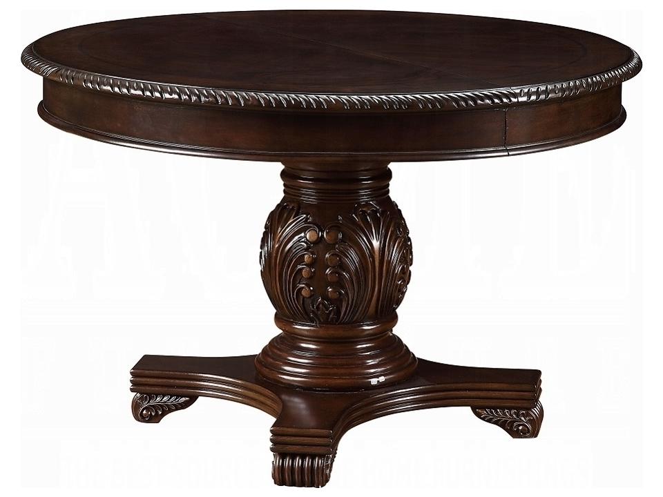 Chateau De Ville Round to Oval Dining Table in Espresso