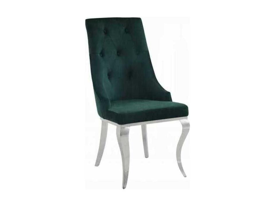 Dekel Green Upholstered Armless Dining Chair Set of 2