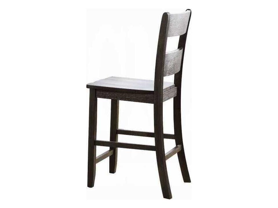 Haddie Distressed Walnut Acacia Wood Counter Stool