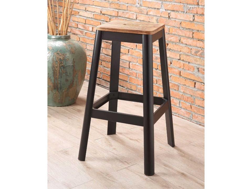 Jacotte Pine Wood Bar Stool