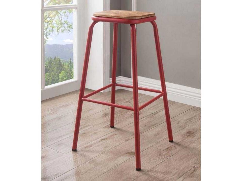 Scarus Pine Wood Bar Stool Set of 2