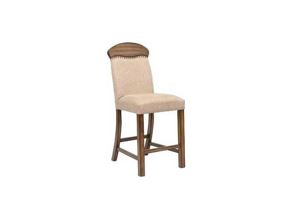 Maurice Upholstered Rubberwood Counter Stool Set of 2