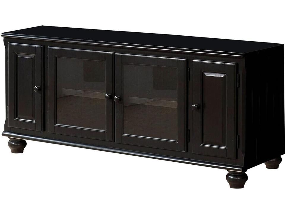 Ferla 58" Poplar Wood Black Media Console