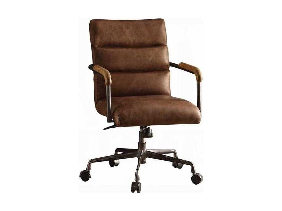 Harith Executive Office Chair in Retro Brown Top Grain Leather