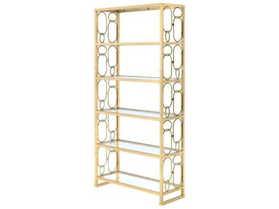 Milavera Gold Clear Bookcase