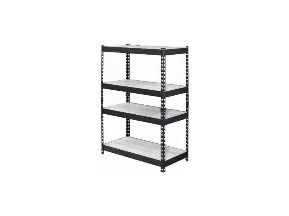 Decmus 4-Tier Bookshelf in Natural and Black Finish