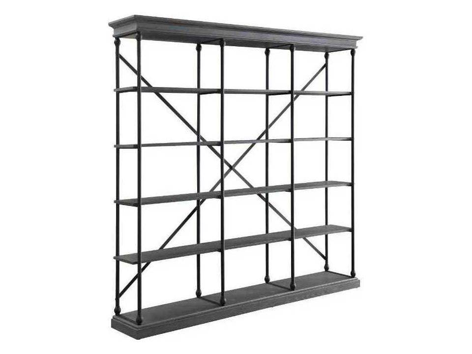 Rukia Gray Black Bookcase