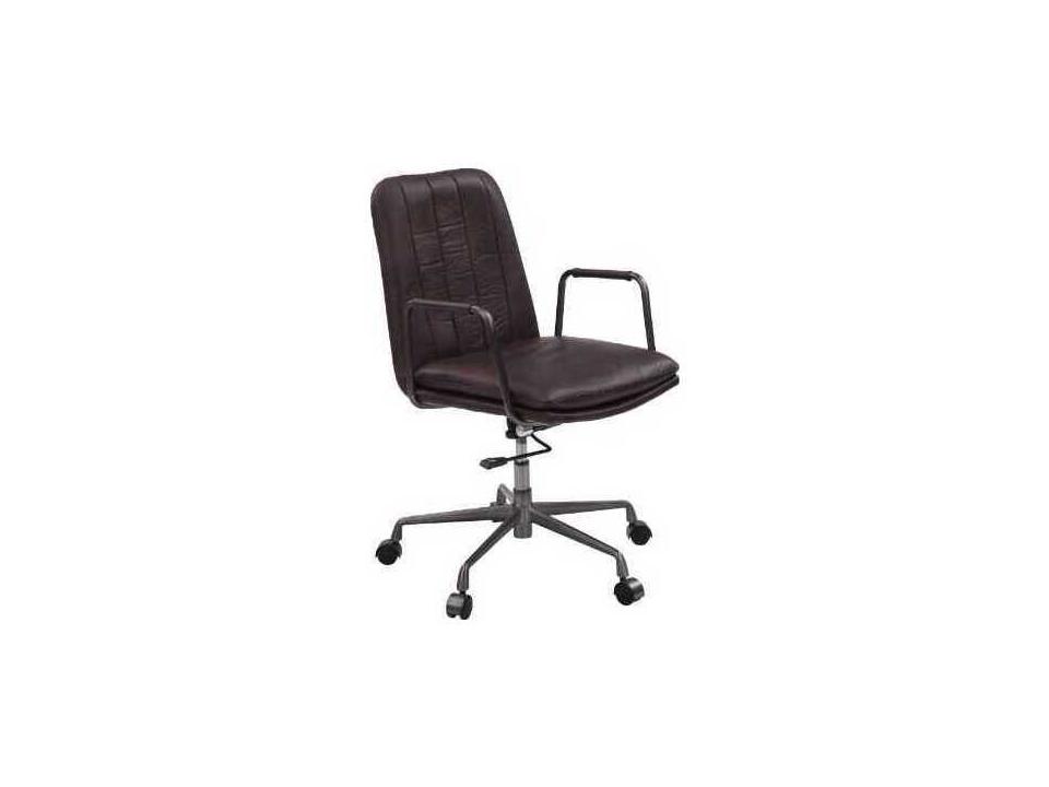 Eclarn Brown Leather Adjustable Computer Office Chair