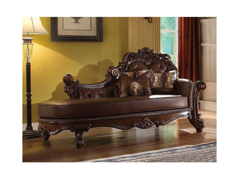 Vendome Cherry Leather Chaise