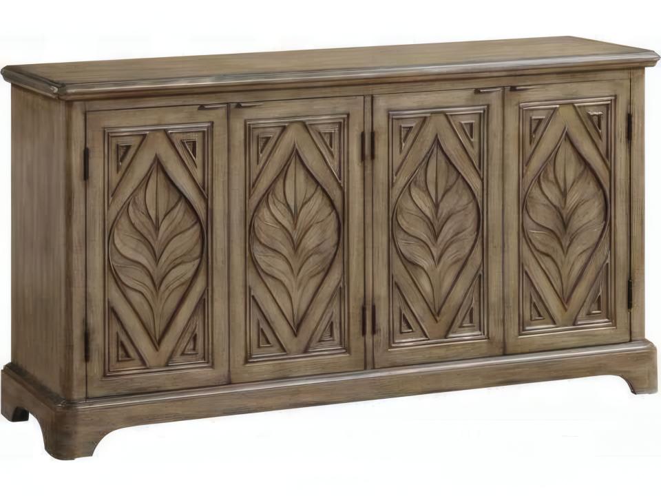 60" Rubberwood Oak Sideboard