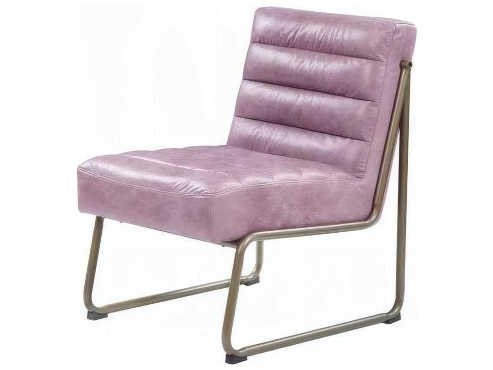 Loria Accent Chair in Wisteria Top Grain Leather