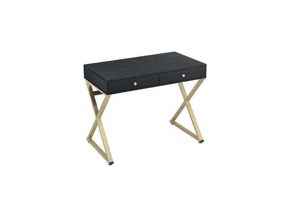 Coleen Black Brass Vanity Table