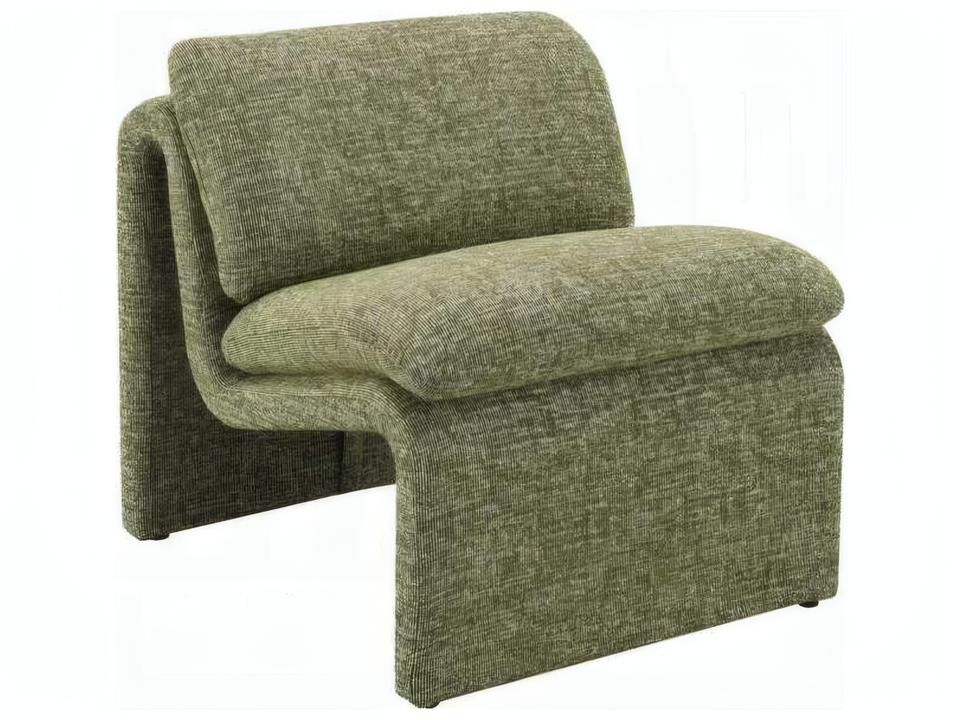 Jaeda Accent Chair Green Boucle Fabric