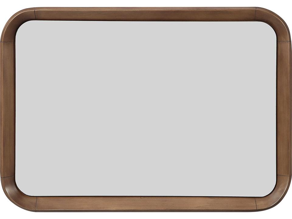 Harvey Modern Walnut Wall Mirror