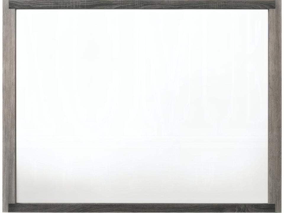 Jehoram Rectangular Wall Mirror in Gray Finish