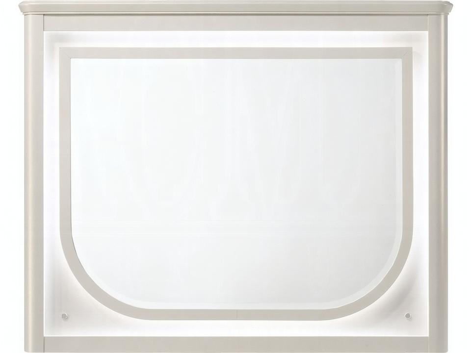 Laveda LED Beveled Mirror in Pearl White Finish