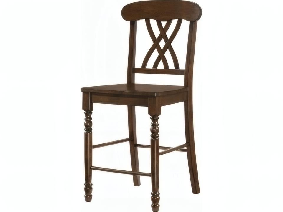 Dylan Walnut Rubberwood Counter Stool