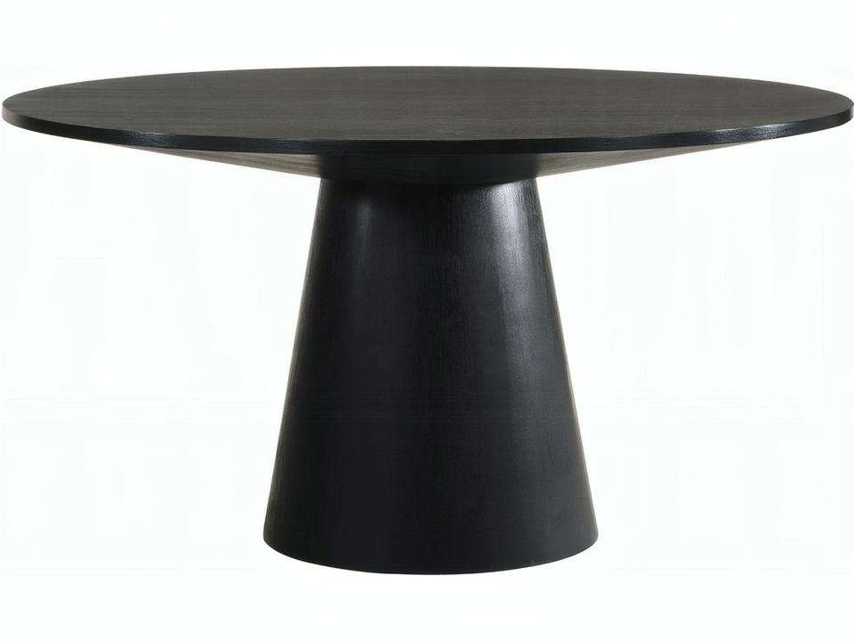 Froja 59-Inch Round Dining Table in Black Finish