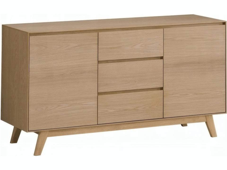 Kasem Oak Finish Server with Angled Legs