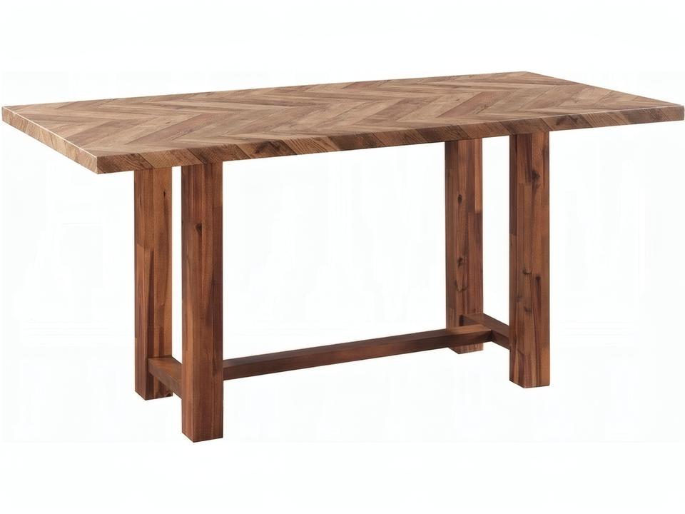 Gilsea Rectangle Counter Height Dining Table in Brown Finish
