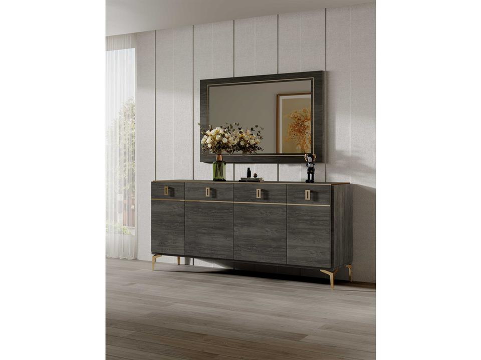 Venezia Plywood Sideboard & Mirror Set