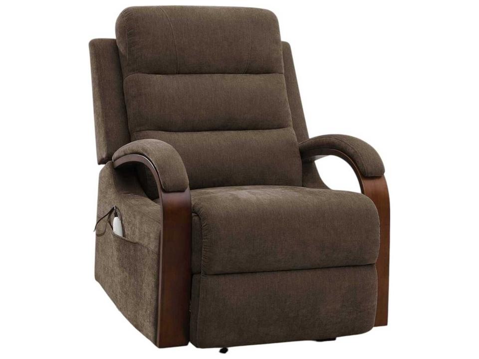 Kayla Chocolate Chenille Brown Upholstered Recliner