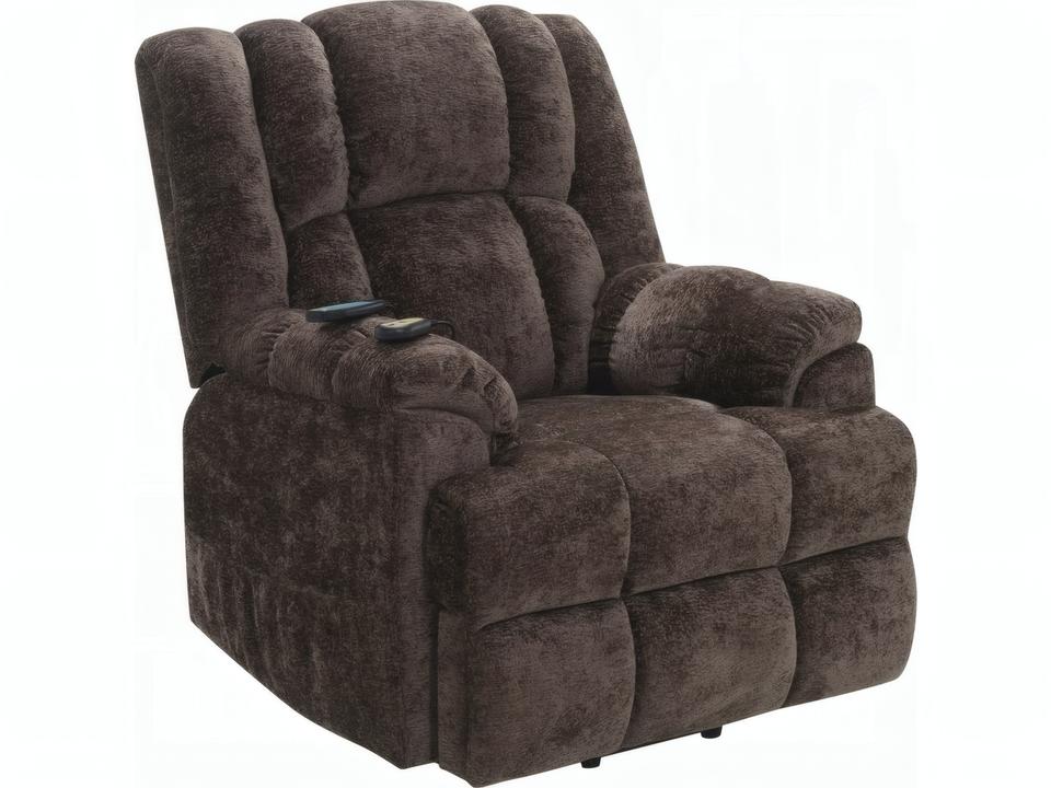 Pacay Brown Chenille Upholstered Recliner
