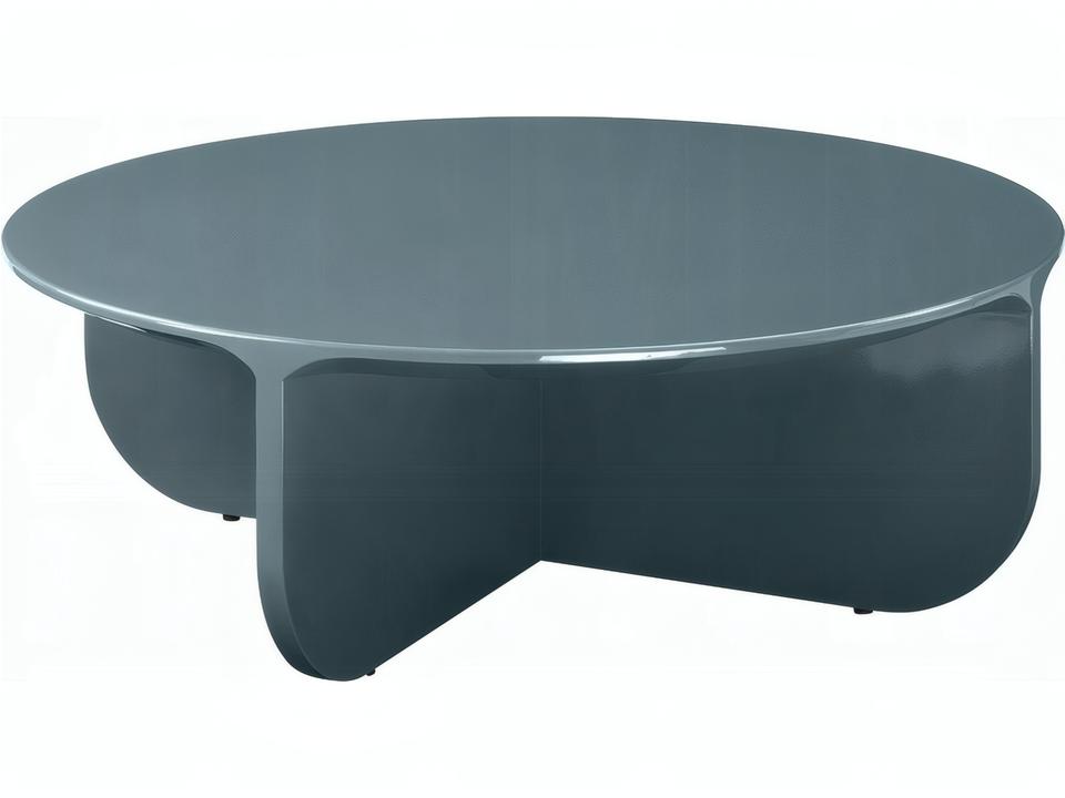 Lamond Round Coffee Table in Teal High Gloss