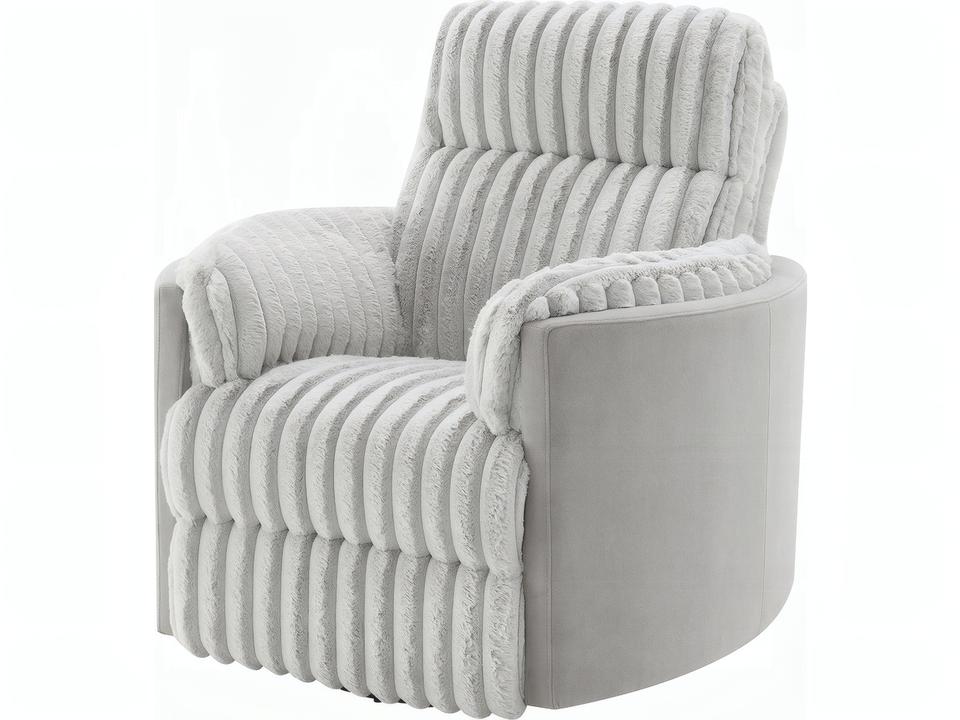 Emee Gray Corduroy Upholstered Recliner