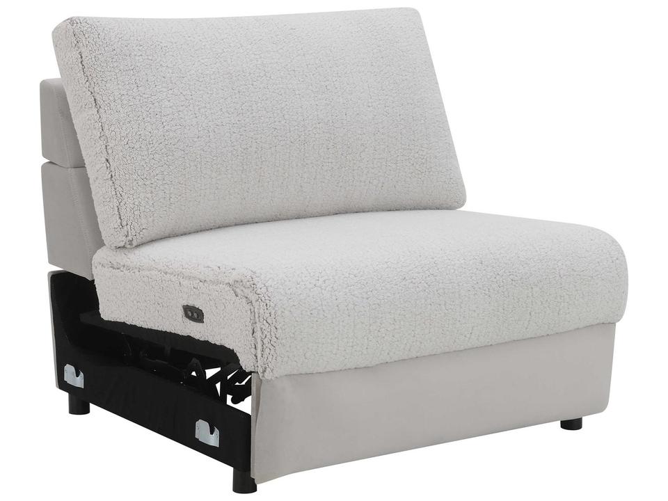 Tarrance Graysherpa Velvet Upholstered Recliner