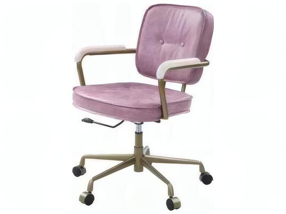Siecross Pink Top Grain Leather Office Chair