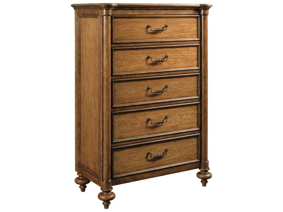 Berkshire Penley 5-Drawer Chest in Cognac Finish