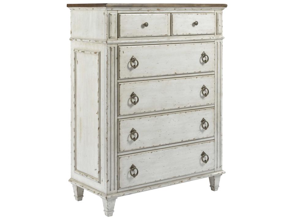 Southbury 5-Drawer Chest in Fossil and Parchment