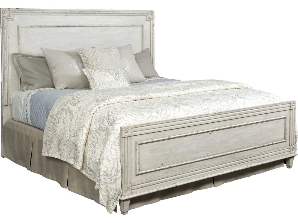 Southbury Panel King Bed in Fossil and Parchment