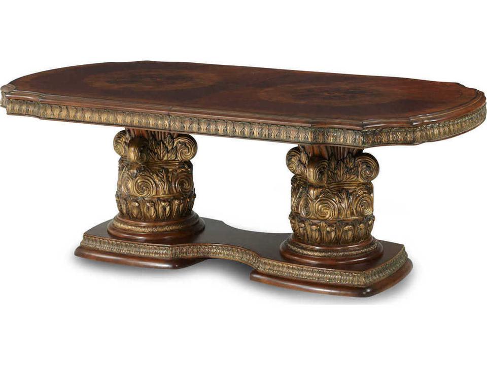 Villa Valencia 144-Inch Rectangle Extendable Dining Table in Classic Chestnut
