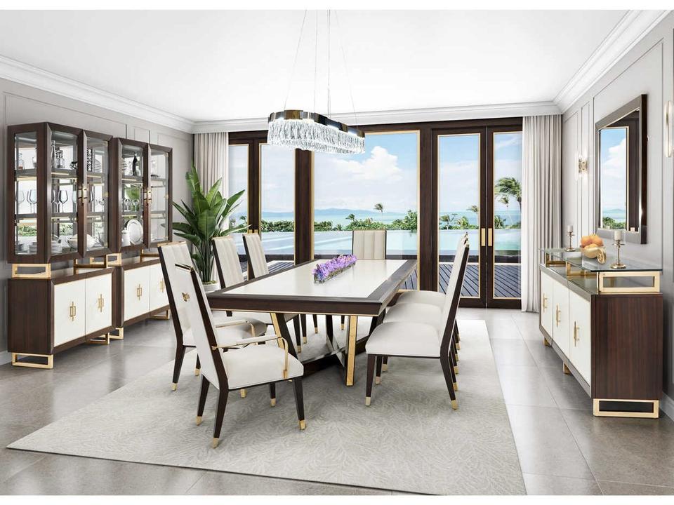 Belmont Place Poplar Wood Dining Room Set