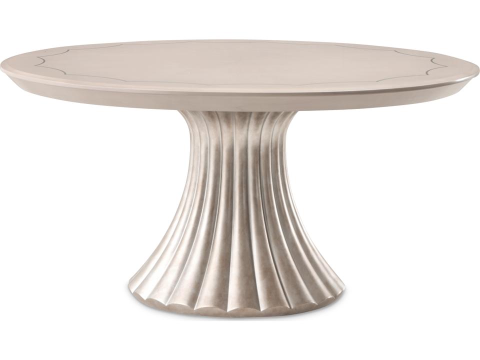Fantosini Round 60-Inch Dining Table in Silver Mist