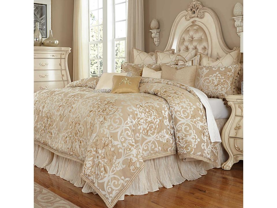 Luxembourg 13-Piece King Comforter Set in Creme