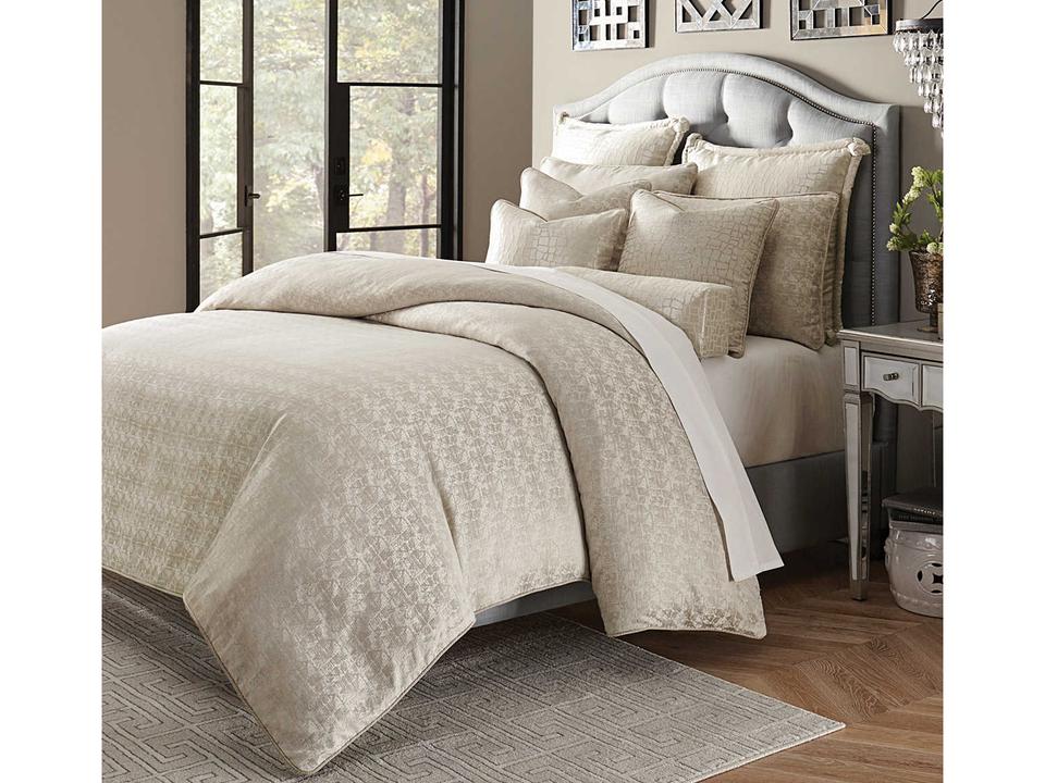 9-Piece Queen Carlyle Comforter Set in Platinum