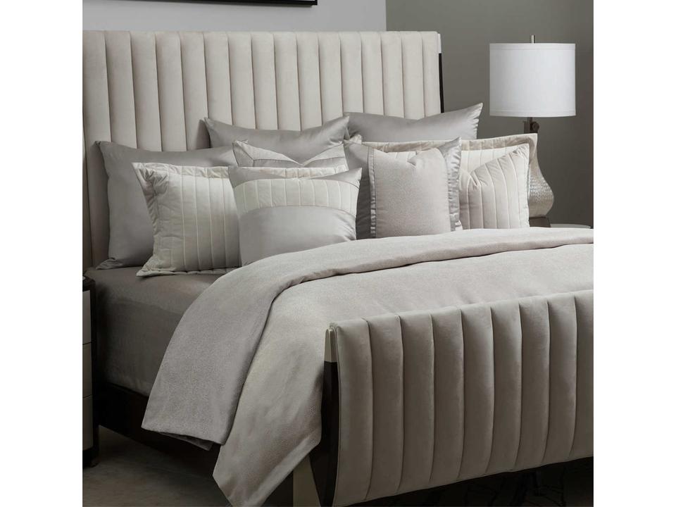 Skylar Champagne 9-Piece Queen Comforter Set with Jacquard Chenille