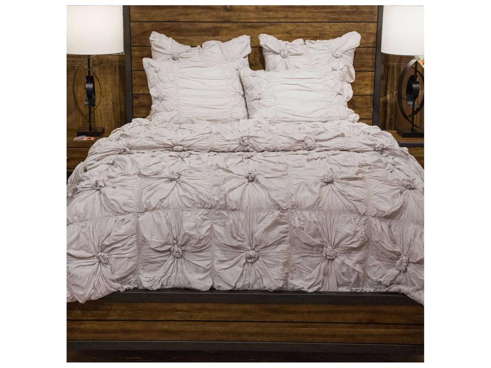 Savanna 2-Piece Twin Comforter Set in Stone Cotton