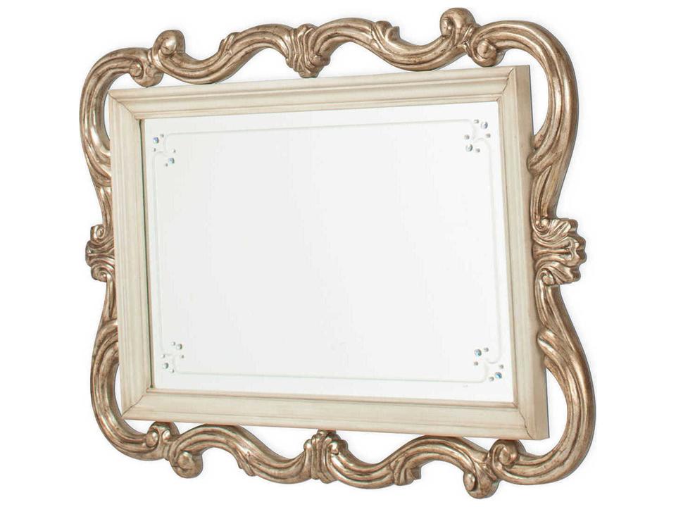 Platine de Royale Rectangle Wall Mirror in Champagne
