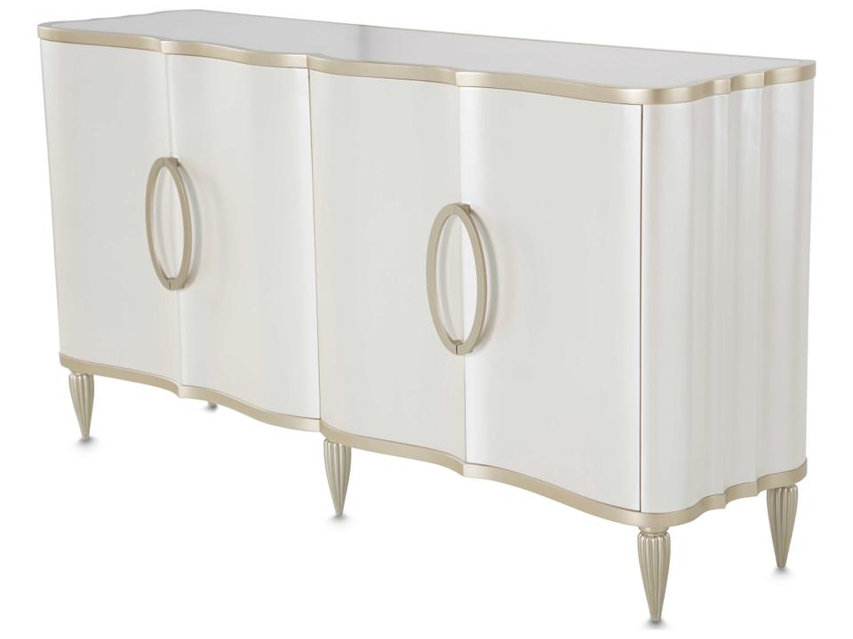 London Place 68" Poplar Wood Creamy Pearl Sideboard