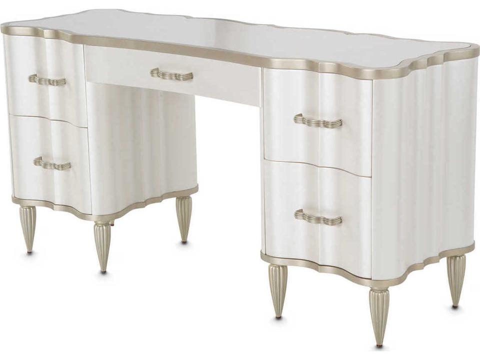 London Place Vanity Desk Cultured Marble Top Creamy Pearl