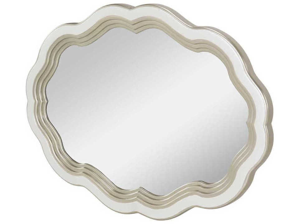 London Place Wall Mirror in Creamy Pearl and Platinum